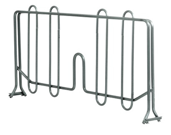 Gowning Bench Wire Shelf Dividers: Fits Lower Shelves, 14"x 4", Stainless Steel, Eagle, EA-SD14-4S