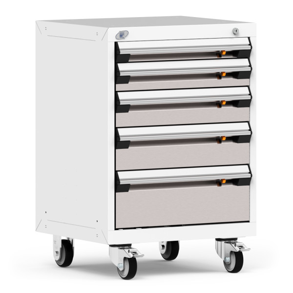 Mobile Cabinets; 24"W x 21"D x 35 1/8" 5 Drawers, 4" Swivel Casters, RU-R5XCD-3054S