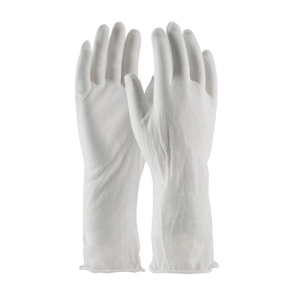 Cotton Gloves: 14" Long, Light Weight, Economical, Unhemmed Cuff, 12 Pairs/Pack, PI-500-14I