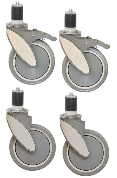 Polymer Casters For Stainless Steel Tables: Washable Casters, EA-CAHW4-SB