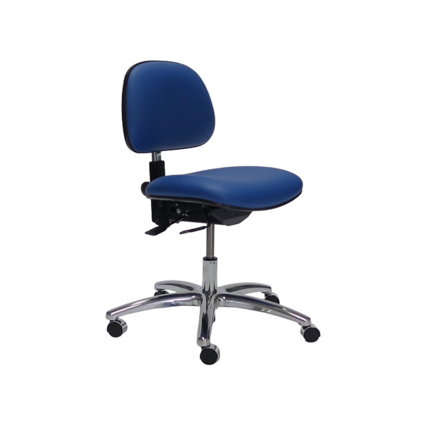 ESD Chairs:. Low Outgassing, 4 Heights, 2 Colors, 2 Back Adjustments, Contour Seat, Dual Wheel Casters, GK-E3000: