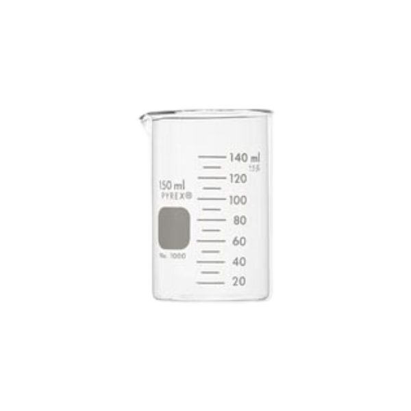 Measuring Beakers; Pyrex Glass, 150 ml, 12/Pack  QS-29953