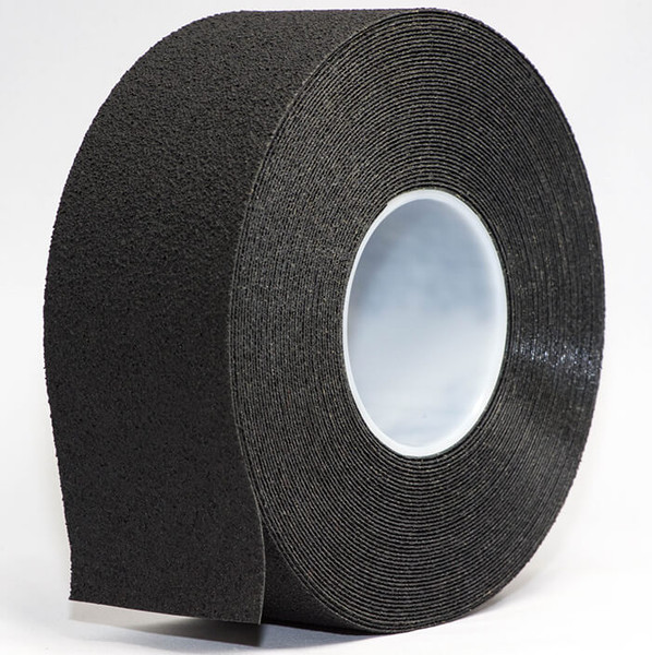 Anti-Skid Cleanroom Tape, Embossed Vinyl, Acrylic Adhesive, ISO 7 to ISO 8, Black, Price Per Roll, WW-0167BL-P8S