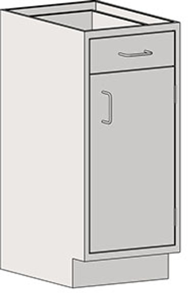 Casework Base Unit with Door/Drawer Combination: One Drawer, Right Swinging Door, EA-SSC-HDDRT6