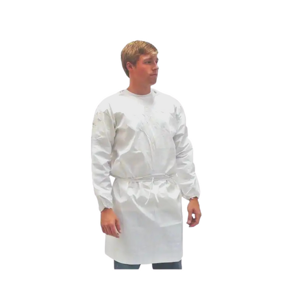 Isolation Gowns:. Kappler Provent 7000, Knit Cuffs, Ties at Neck, S-3XL, 30/Case, KA-PVS112WH