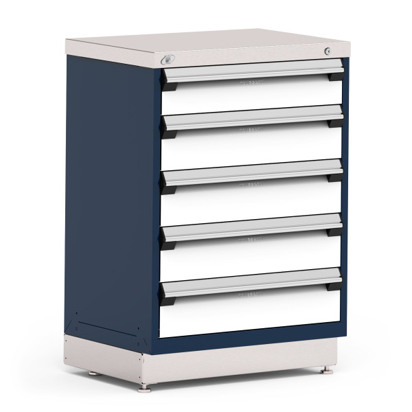 Stationary Cabinets; 30"W x 21"D x 42"H, Stainless Steel Cover, 5 Drawers, Heavy-Duty 16 Gauge Construction, RU-R5XDD-3816: