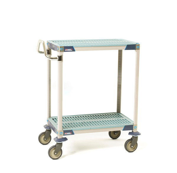 Corrosion Resistant Carts, Open Grid Shelving, Type 304 Stainless Steel Corners and Handle, Corrosion Resistant Casters, IM-MXUCG