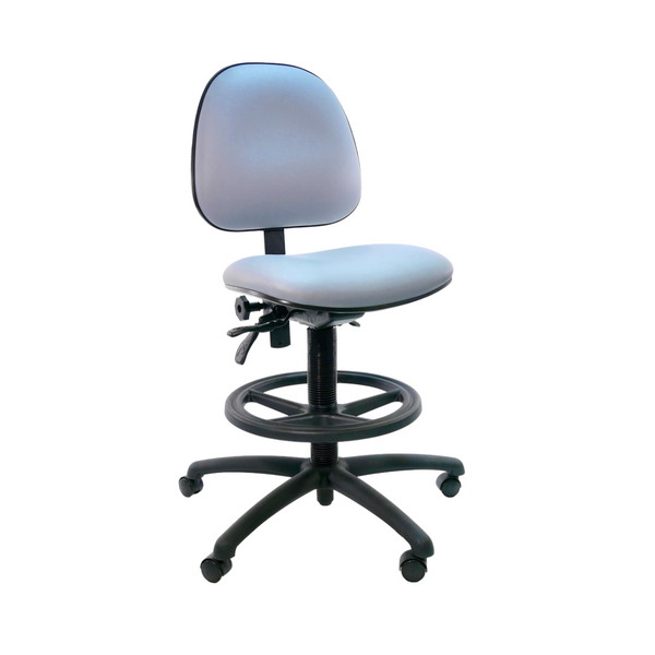 Harsh Environment Chairs:. ISO 5 Class 100, 4 Heights, 2 Colors, Back Tilt, Contoured Seat, Vinyl, GK-HC300: