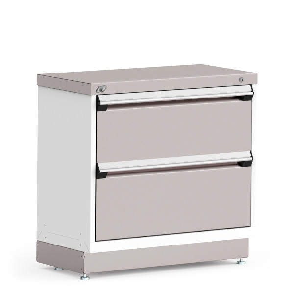 Stationary Cabinets; 36"W x 18"D x 34"H, Stainless Steel Cover, 2 Drawers, RU-R5XEC-3022S