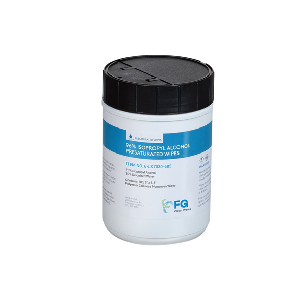 Pre-Saturated Wipes:. Poly/Cellulose, 70% IPA, 9"x 17", 600/Case, LT-LS7030-917