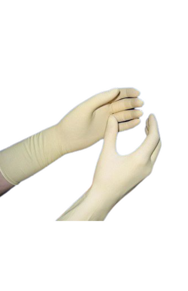 Sterile Latex Gloves:. Hand Specific, 12"Long, ISO 5, White, Size 6-10, Pair Packed, 200 Pairs/Case, CT-SGPF