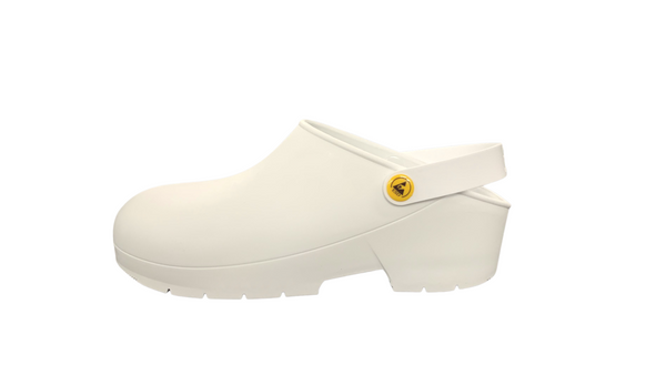 Cleanroom ESD Shoes: Autoclavable Clogs with Removable Shaft, Heel Strap with Chip, Unisex, Size 34-47, APC-ACFE8