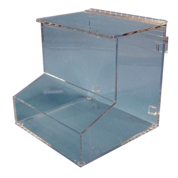 Bulk Dispensers with Front Tray, 10"W x 10"H x 10"D, 1 Compartment, SC-NM-1010-PETG