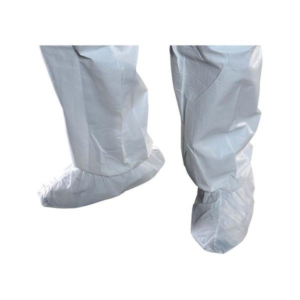 Cleanroom Shoe Covers, Extruded Polypropylene, MaxGrip Sole, Large, White, 100 pairs/case  AP-SH-E1W16-BH