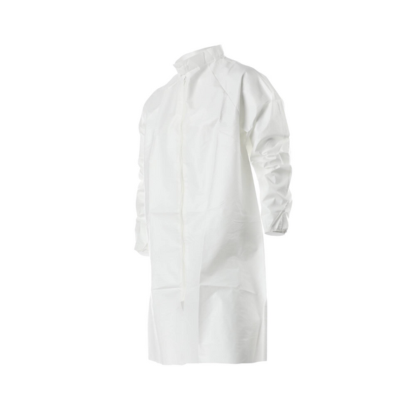 Disposable Cleanroom Frocks, Microporous Material, Snap Front, Elastic Wrists, 25/Case, M-4XL, AP-FK-J2121