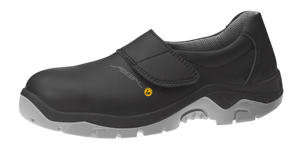 Cleanroom Safety Shoes:. Sanitized Treated, Antistatic, Microfiber, Black, Sizes: 36-52, AB-32135