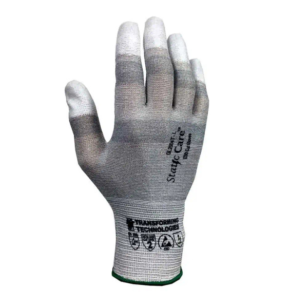 ESD Cut Resistant Gloves:. Fingertip Coated, XS-2XL, TEC-GL2500T