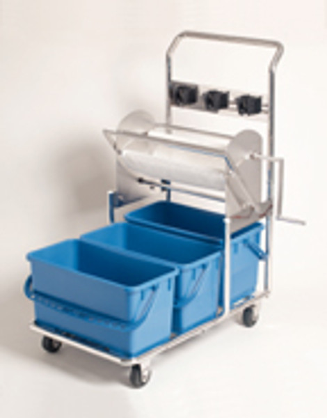 Mop Bucket Systems:: MicroNova SlimLine, 3 Buckets, MN-C-33S