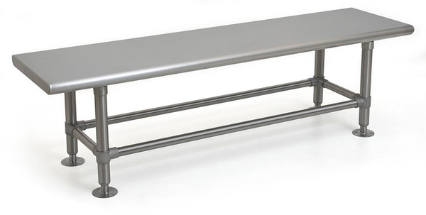 Gowning Benches:. Heavy Duty, 304 Stainless Steel, 4-Sided Frame, EA-ELGB-4W