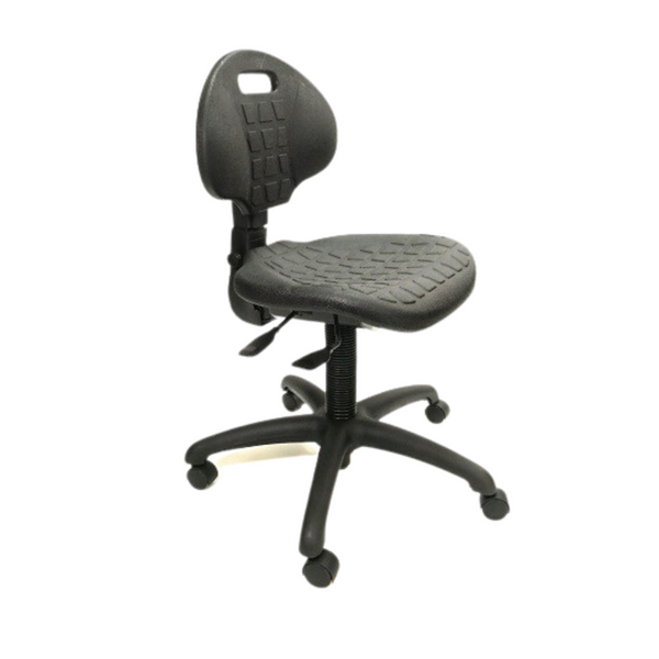 Polyurethane Chairs:. 4 Heights, 2 Back Adjustments, Casters, Nylon Black Coated Base, GK-P300