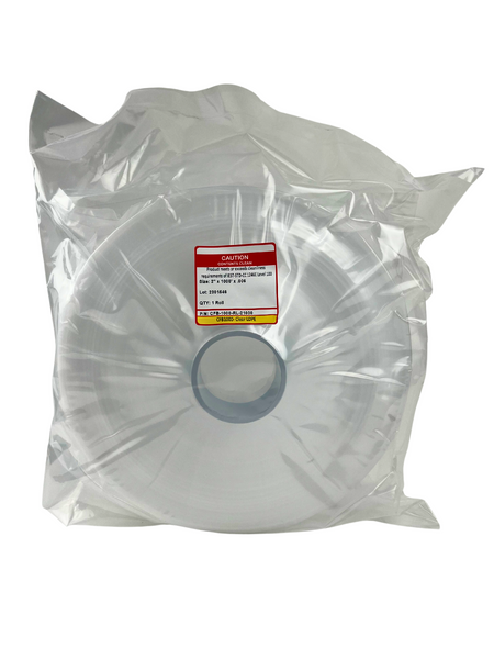 Cleanroom Tubing: LDPE Polyethylene, 2" x 1000',  6.0 mil, Level 100, CFB-1000-RL-21000-6Mil