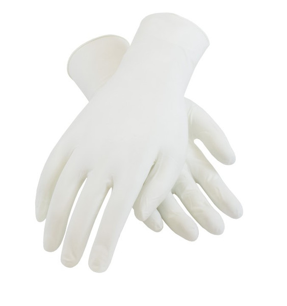 Cleanroom Nitrile Gloves, 9.5" Length, ISO 5 Class 100, Finger Textured Grip, White, 100/Bag-10 Bags/Case, PI-332400