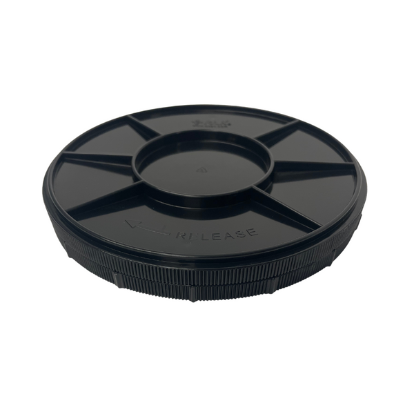 ESD Coin Wafer Shippers:: Fits 6" (150mm) Wafer, Black Polypropylene, Sold in Pack of 10, RT-eWB0025-ASSY-2