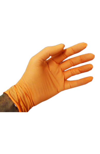 Nitrile Exam Gloves; Powder Free, Orange, 5 Mils, 10" Long, 100/Box- 10 Boxes/Case, Small-2XL, CT-NPXO-100