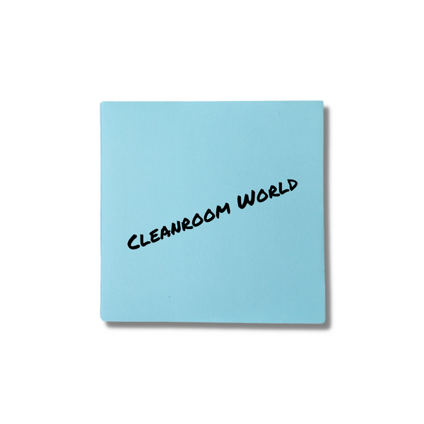 Cleanroom Sticky Notes:. 3" x 3", Blue, 80 Sheets/Pad - 10 Pads/Case,  Price Per Case, MX-CRCN-33B