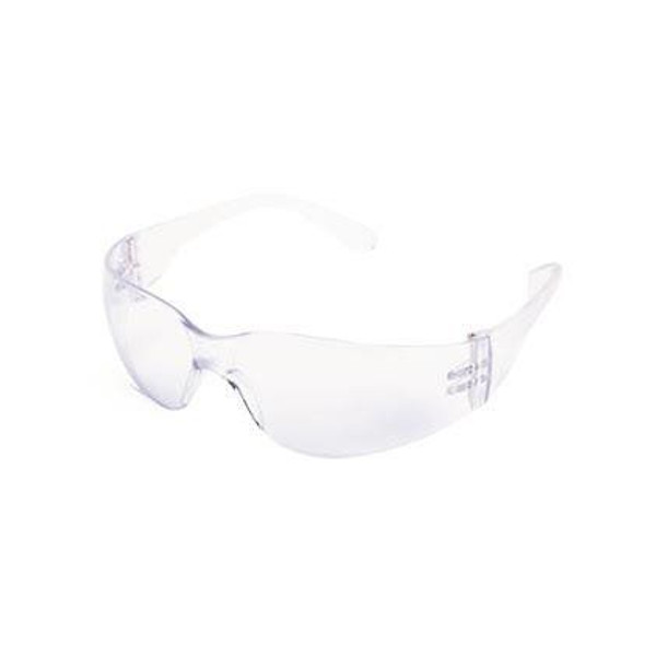 Safety Glasses:. Anti-Scratch, Clear Lens/Clear Frame, Rubberized Tips, SE-70701