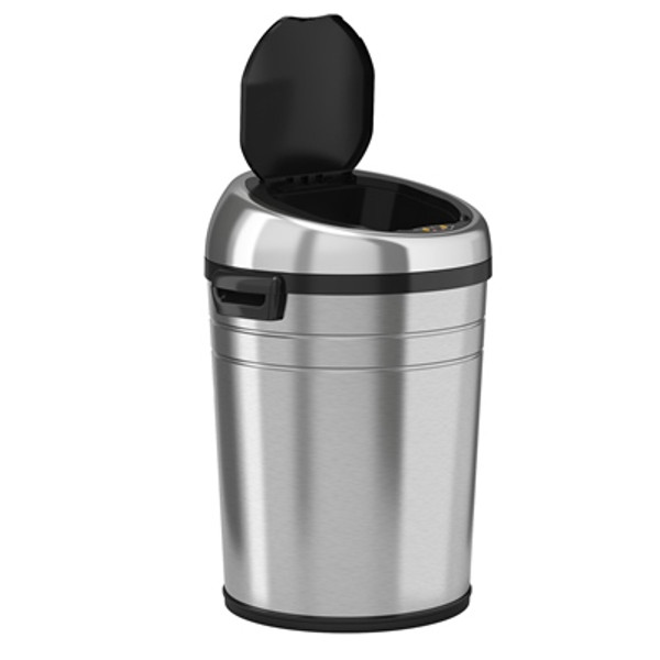 Trash Receptacles:. 18 Gallon Cleanroom Waste Bins, Round, Sensor Operated, 4 Casters, HL-HLS18RC