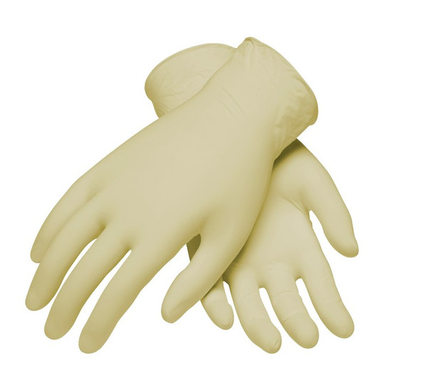 Cleanroom Latex Gloves, 12" Length, ISO 5 Class 100, Fully Textured Grip, Natural Color, 100/Bag-10 Bags/Case, PI-323000