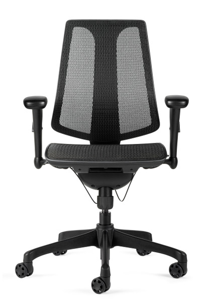 Lab Chairs, Mesh Construction, Contoured Backrest, Adjustable Arms, Nylon Base, All Purpose Casters, BV-MM6077V: