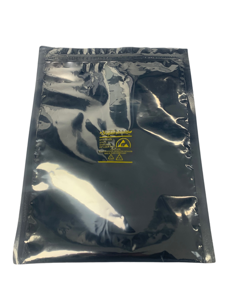 ESD Bags:. Metalized Static Shielding, Zip-Close, 2.8 mil, Low Surface Resistance, 100/Pack, DO-DY3700-628-ZB