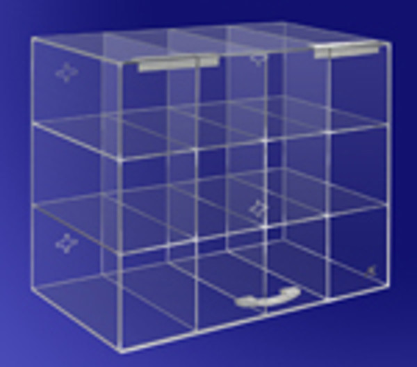 Safety Glass Dispensers, 14"W x 12"H x 8"D, AK-238