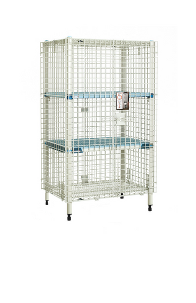 Stationary Security Carts, Erecta Shelf, Metroseal 3 with Microban, 2 Intermediate Shelves, IM-SECxxK3