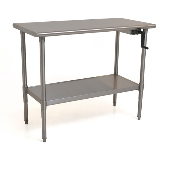 Adjustable Height Tables: Right Side Crank, 304 Stainless Steel/16 Gauge, EA-TSEB-HA-R