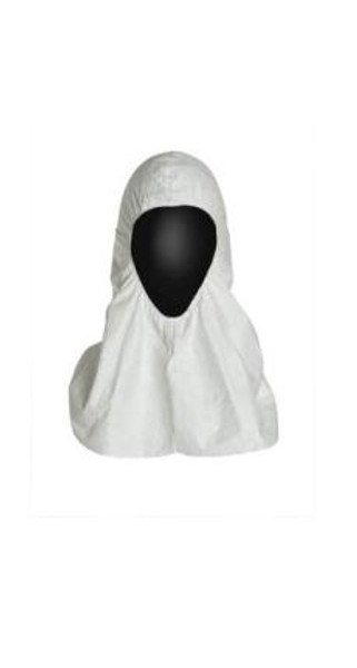 DuPont Tyvek Hoods, Open Face, Pull Over, Elastic Face, Industrial, Bulk Packaged, 100/Case, One Size, DU-TY657SWH00010000