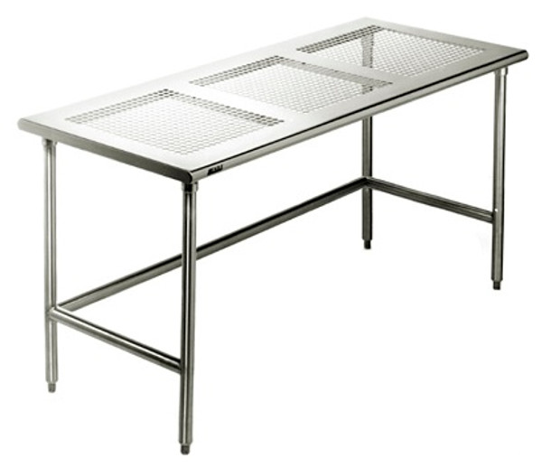 Perforated Tables:. 304 Stainless Steel, C-Frame, Wiped Down and Packaged, EA-CRPTxxxxT-C