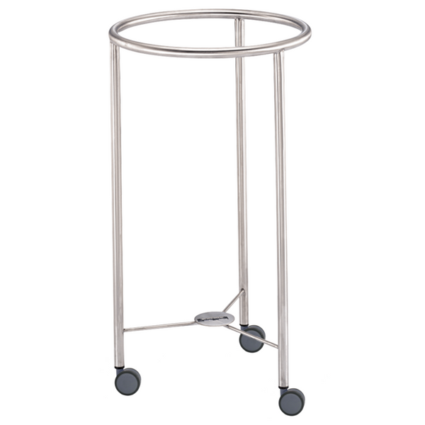 Stainless Steel Hampers:. Round Body, 18" Diameter, Casters, BL-7774SS