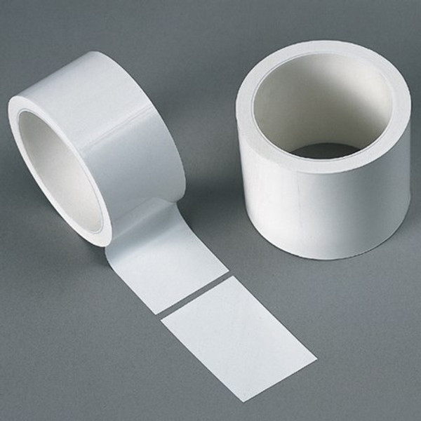 Cuff Sealer Tape:. Polyethylene, Acrylic Adhesive, Perforated, Peel/Reseal, 3/4"W x 18 Yards, Priced Per Roll, White, MN-CSLB-34WH