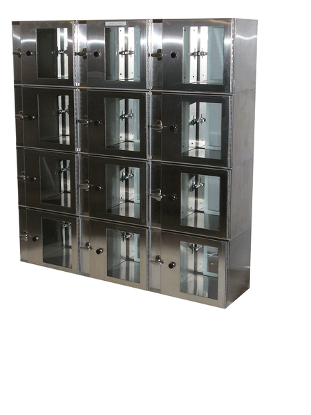 12 Compartment Pass Throughs, Stainless Steel, Compartment Size 12x12x12, CAP-18WSP-SST-12Wx12Hx12D