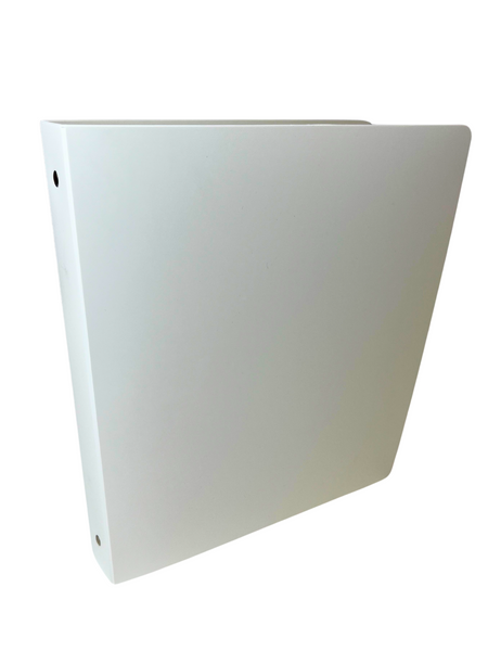 Binders:. 3 Rings, 1" Plastic Spine, Polyethylene, White, Cleanroom Packaged, CRW-912W-CP-1