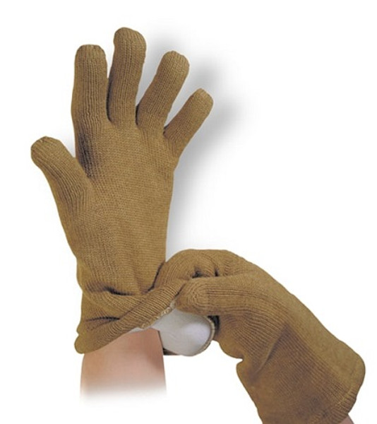 Heat Resistant Gloves:. Cleanroom, Dry Contact, 210 F to 1400 F, ESD, 14"Long, Large, QR-50G