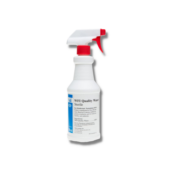 Sterile Water:. USP WFI Water, Filtered 0.2 Microns, Trigger Spray 16oz, 12/Case, VA-VAI-WFI-16Z