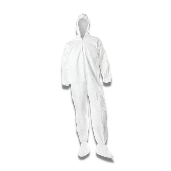 Disposable Cleanroom Coveralls, Attached Hood and Boots, Elastic Wrist, Microporous Material, 25/case, Medium - 4XL, AP-CV-J4C92-C