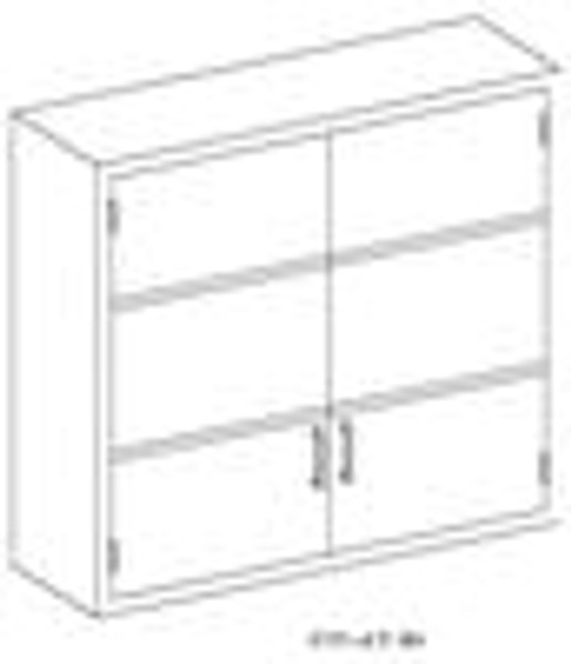 Stainless Steel Wall Cabinets, 3 Adjustable Shelves, 47"W x 13"D x 48"H, CRW-B47HS