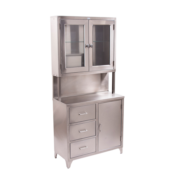 Supply Cabinets: 304 Stainless Steel, Upper/Lower Cabinets, 18"D x 36"L x 78"H BL-7956SS