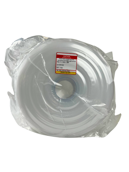 Cleanroom Tubing:. LDPE Polyethylene, 4" x 1000',  6.0 mil, Level 100, CFB-1000-RL-41000-6Mil