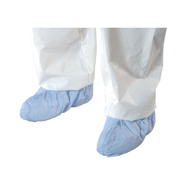 NO LONGER AVAILABLE  Replacement AP-SH-91183-B  Cleanroom Shoe Covers; AquaTrak Material, Wet Conditions, Fluid Impervious, Heat Sealed Seams, Blue, Universal Size, 75 Pairs/Case,  AP-AT11111-B